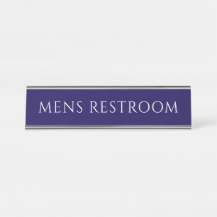 Elegantes blaues Herren-WC Schreibtischnamensplakette