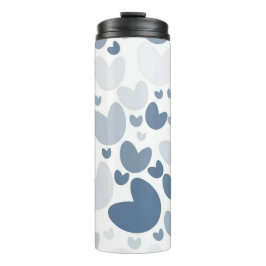 Elegantes blaues Herz-Ästhetik-Thermotumbler Thermosbecher