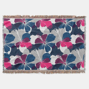 Elegantes blaues Hibiskus-Blumenmuster (14) Decke