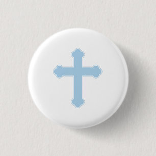 Elegantes Blaues Kreuz Button