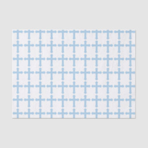 Elegantes Blaues Kreuz Seidenpapier