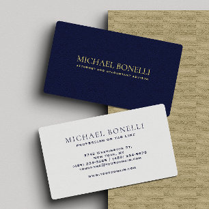 Elegantes blaues Leder Beruflich aussehen Visitenkarte