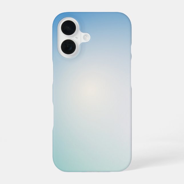 Elegantes blaues Leder iPhone 16 Hülle (Rückseite)