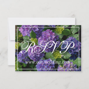 Elegantes blaues lila Magenta Blumenhydrangea UAWG Save The Date