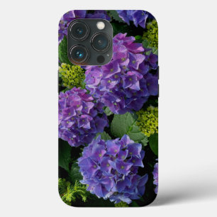 Elegantes blaues lila Magenta grünes Hydrangea Case-Mate iPhone Hülle