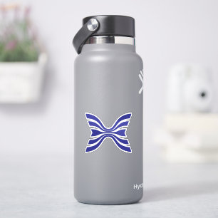 Elegantes blaues Linien-Letter-X-Monogramm Aufkleber