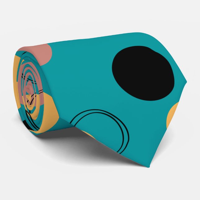 Elegantes, blaues Muster abstrakte Männer Krawatte (Gerollt)