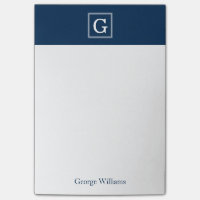 Elegantes blaues quadratisches Monogramm