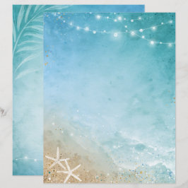 Elegantes blaues und Aquamarines Strandgeschoss