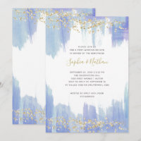 Elegantes blaues Wasser| Gold Post Wedding Brunch