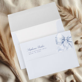 Elegantes Blue Bow-Brautparty