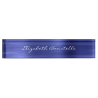 Elegantes Blue Brushed Metal Foil Handwriting