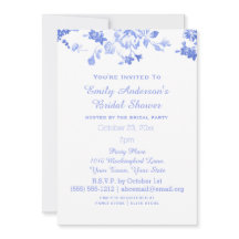 Elegantes Blue Floral Brautparty