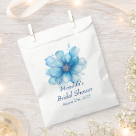 Elegantes Blue Floral Brautparty Geschenktütchen