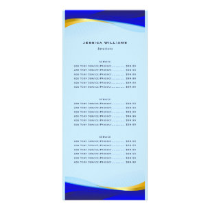 Elegantes Blue Gold Luxury Designer Logo Business Werbekarte