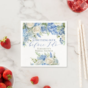 Elegantes Blue Hydrangea Brautparty Serviette
