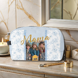 Elegantes Blue Mthers Day Bible Verse Foto Waschbeutel