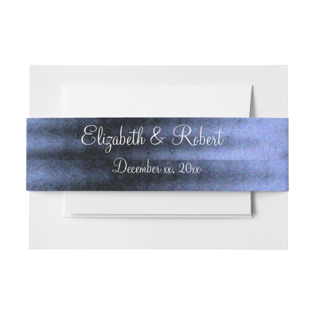 Elegantes Blue Satin Ribbon Custom Bly Band (Vorderseite Beispiel)