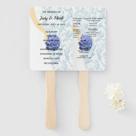 Elegantes Blue Wedding Gown Programm Fächer