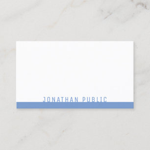 Elegantes Blue White Template Modernes Beruflich Visitenkarte