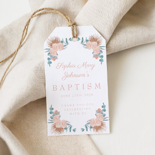 Elegantes Blumen-Mädchen-Foto-Taufe Geschenkanhänger