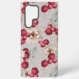 Elegantes Blumen-Samsung-Gehäuse mit roten Rosen Samsung Galaxy Hülle