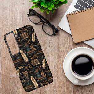 Elegantes Blumen- und Buchdesign - Ein Zuhause für Samsung Galaxy Hülle