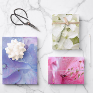 Elegantes Blumen-Wrap-Papier-Flat-Set Geschenkpapier Set
