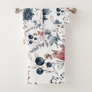 Elegantes Blumenbadetuch Set