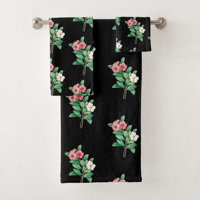 Elegantes Blumenbadetuch Set (Insitu)