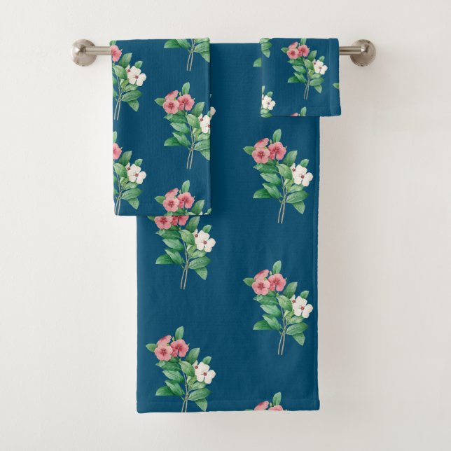 Elegantes Blumenbadetuch Set (Insitu)