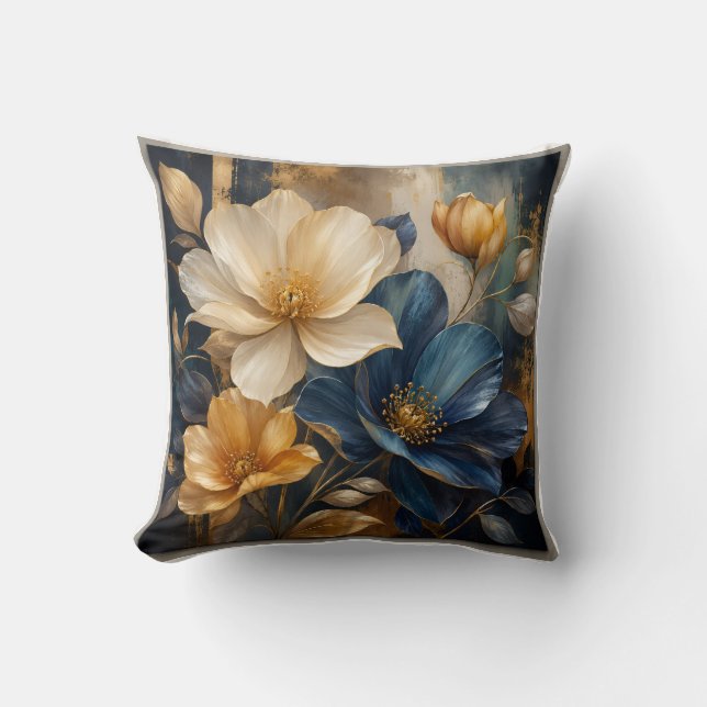 Elegantes Blumenbild  Kissen (Vorderseite)