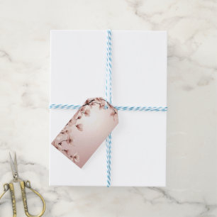 Elegantes Blumenblossom Hochzeitsplanung Geschenkanhänger
