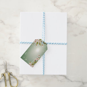 Elegantes Blumenblossom Hochzeitsplanung Geschenkanhänger