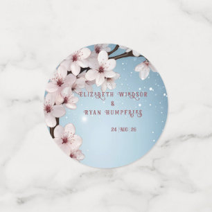 Elegantes Blumenblossom Hochzeitsplanung Konfetti