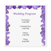 Elegantes Blumenbogen-Hochzeitsprogramm | Acryl