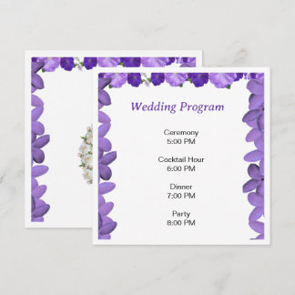 Elegantes Blumenbogen-Hochzeitsprogramm | Acryl  Programm
