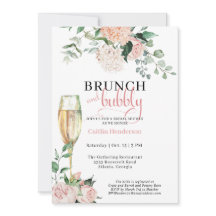 Elegantes Blumenbrunch und Bubbly Brautparty