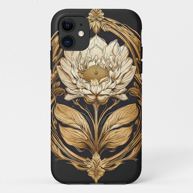 Elegantes Blumendesign Case-Mate iPhone Hülle (Rückseite)