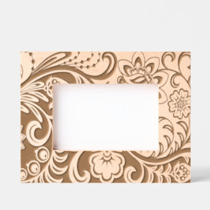 Elegantes Blumendesign Geätzte Rahmen