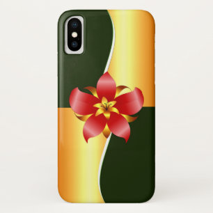 Elegantes Blumendesign in Grün und Gold Case-Mate iPhone Hülle