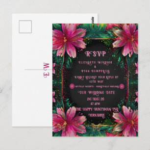 Elegantes Blumendesign in lebhaften Farben Postkarte