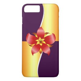 Elegantes Blumendesign in Lila und Gold Case-Mate iPhone Hülle