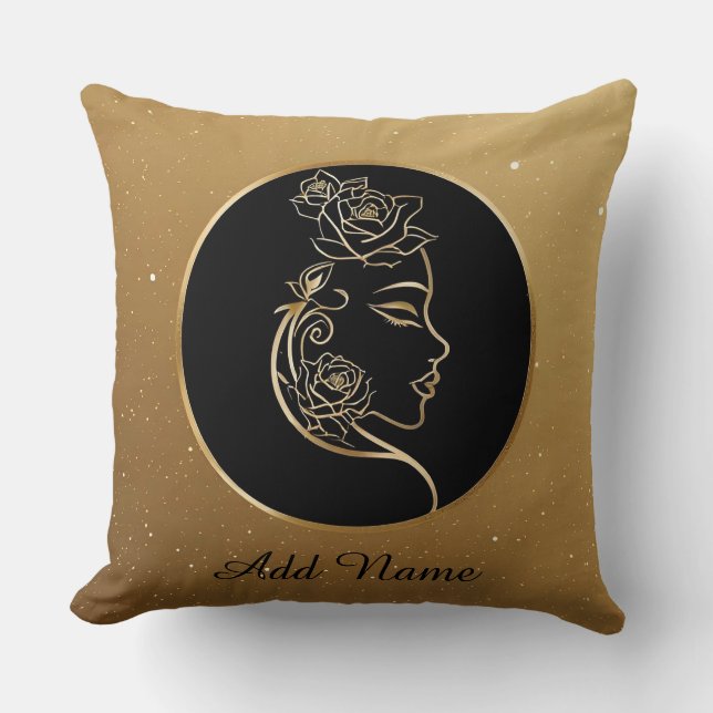 Elegantes Blumendesign Kissen (Vorderseite)