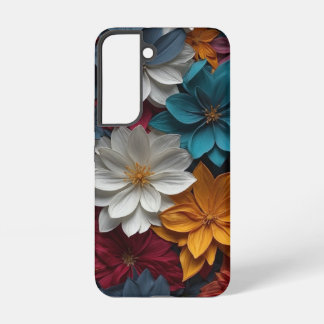 Elegantes Blumendesign mit farbenfrohen Florets Samsung Galaxy Hülle