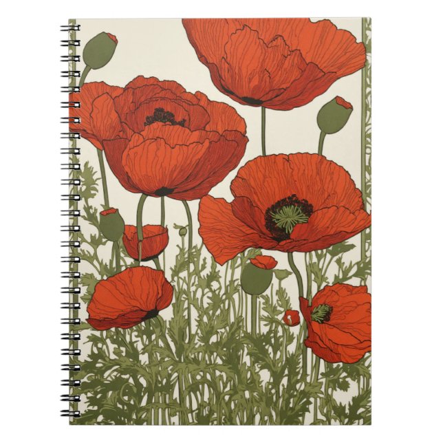 Elegantes Blumendesign Notizblock (Vorderseite)