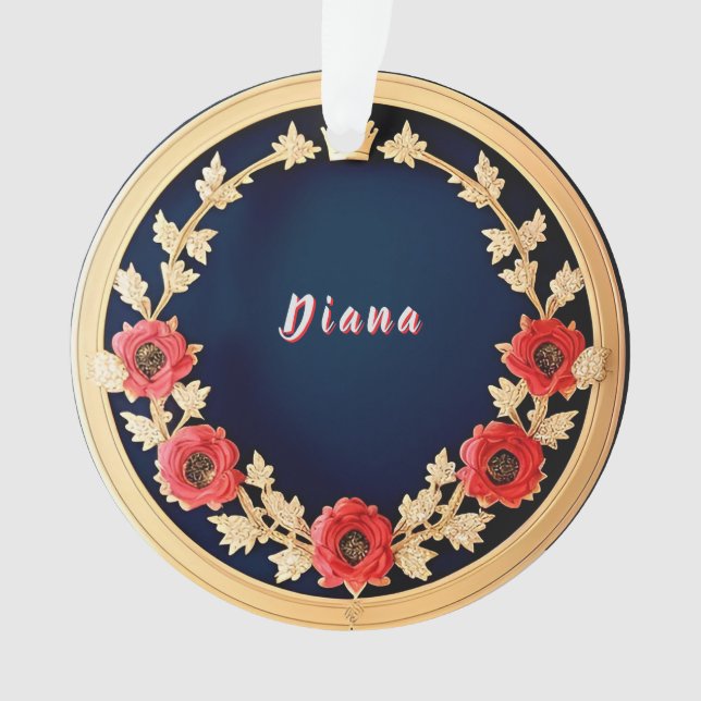 Elegantes Blumendesign Ornament (Vorderseite)