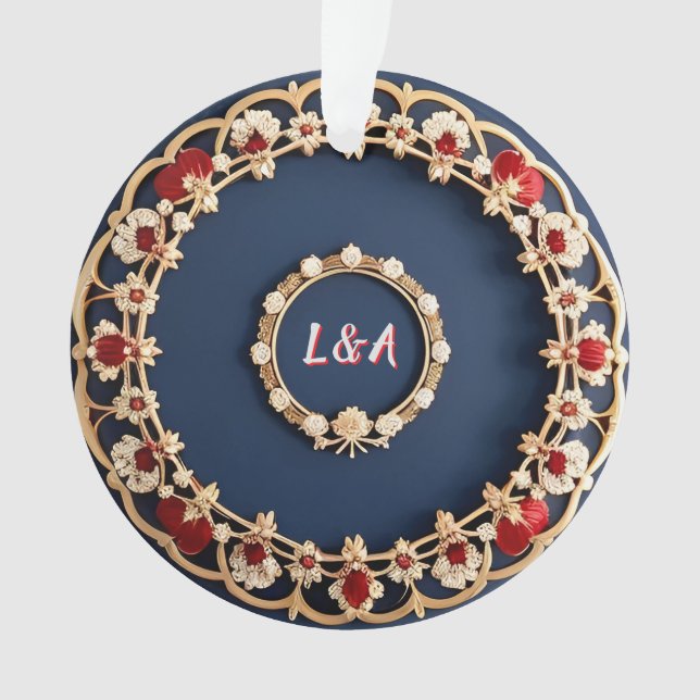 Elegantes Blumendesign Ornament (Vorderseite)