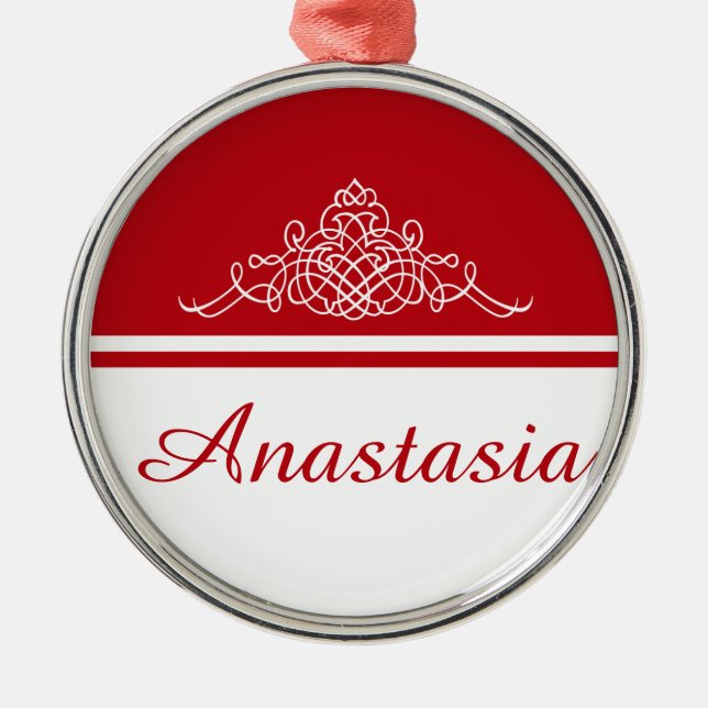 Elegantes Blumendesign Ornament Aus Metall (Vorne)