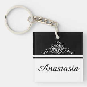 Elegantes Blumendesign Schlüsselanhänger